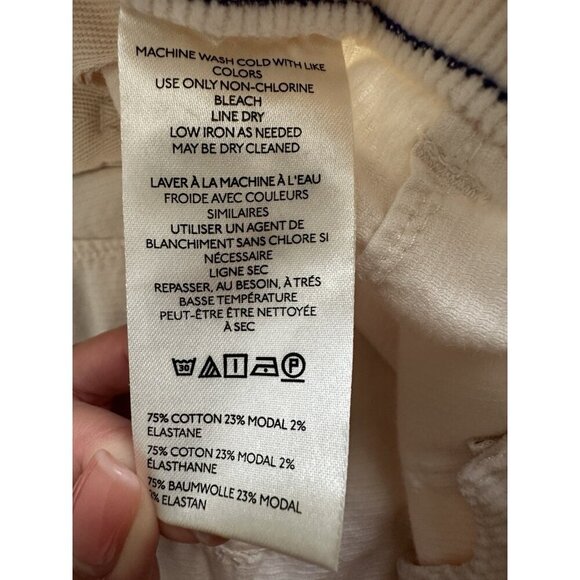 NWT Anthropologie Maeve 18W The Colette Wide Leg Cropped Cream Ivory Corduroy - Picture 10 of 12